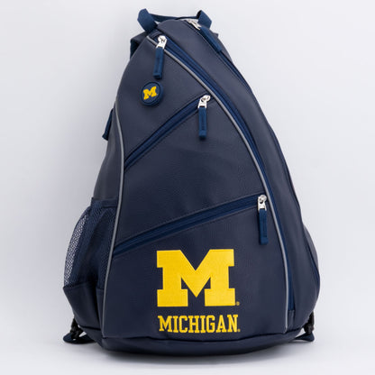 Michigan Wolverines PU Leather Backpack