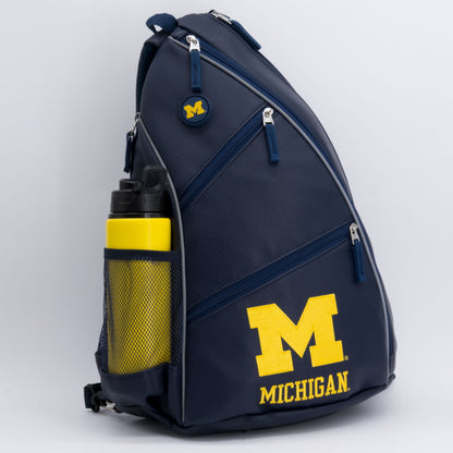 Michigan Wolverines PU Leather Backpack