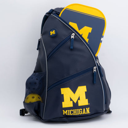 Michigan Wolverines PU Leather Backpack