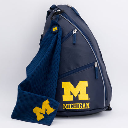 Michigan Wolverines PU Leather Backpack
