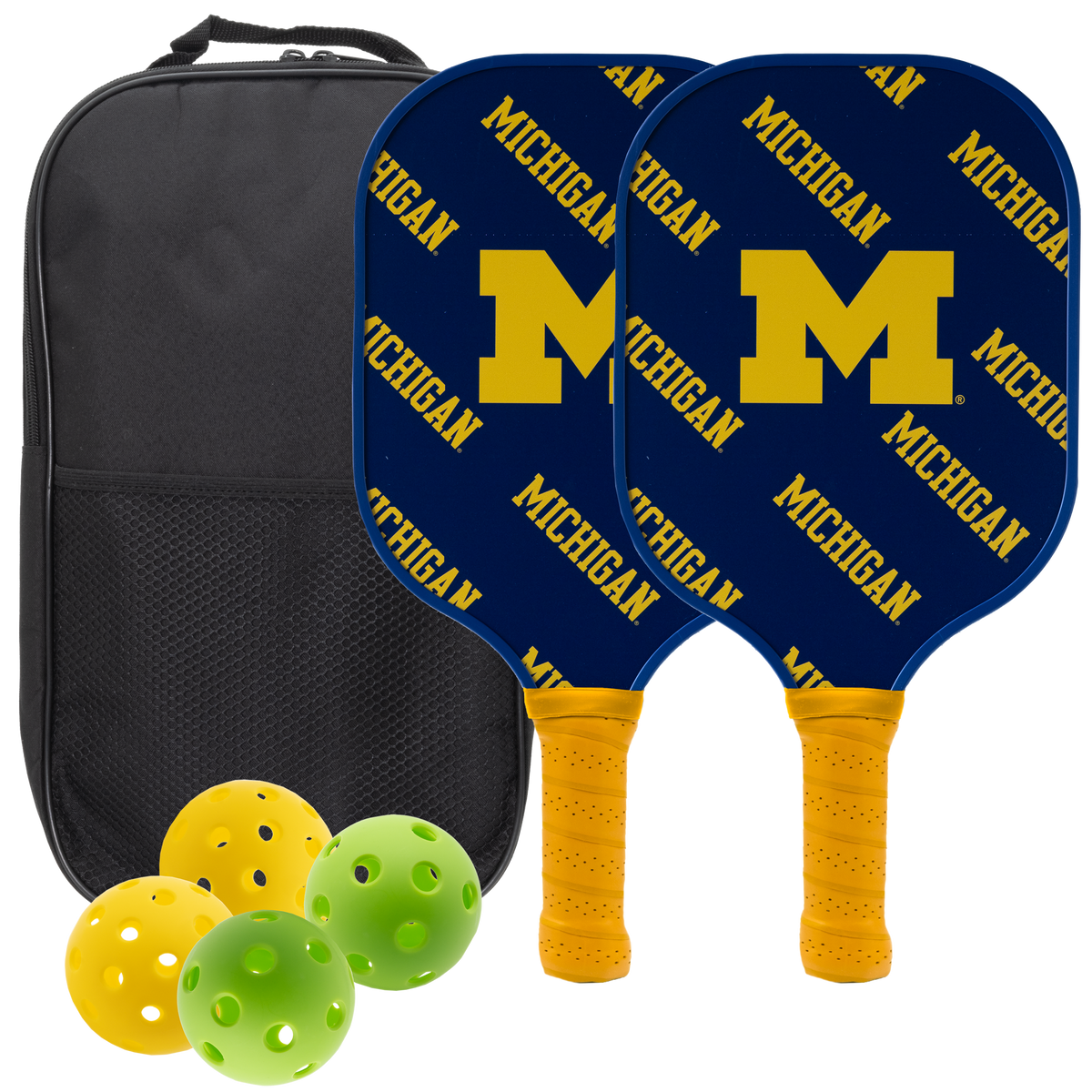 Michigan Wolverines Pickleball Paddle Set