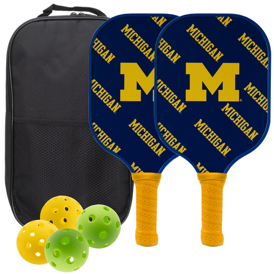 Michigan Wolverines Pickleball Paddle Set