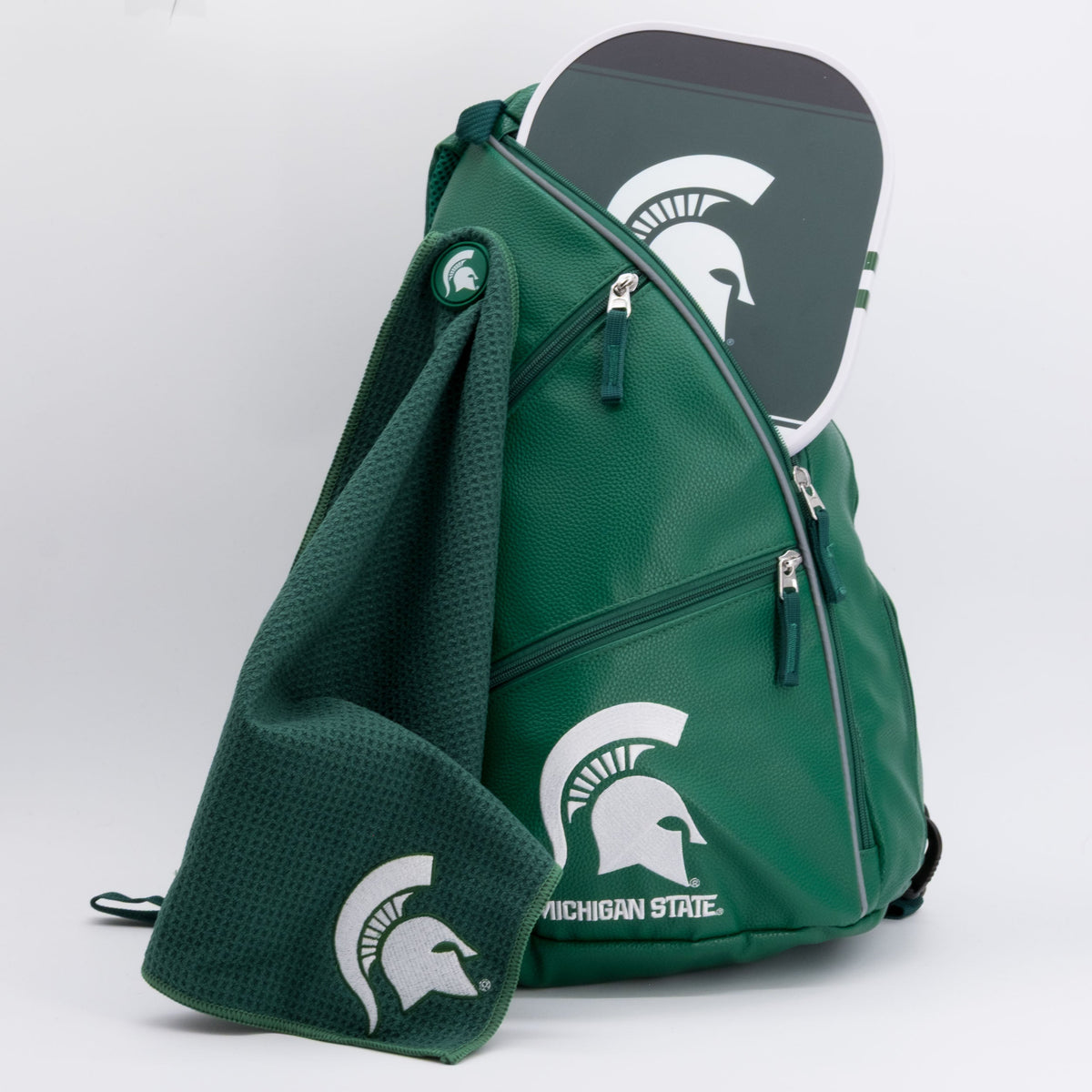 Michigan State Spartans PU Leather Backpack