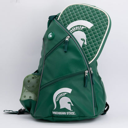 Michigan State Spartans PU Leather Backpack