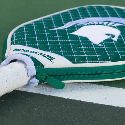 Michigan State Spartans Premium Quilted Pickleball Paddle Cover