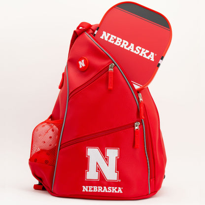 Nebraska Cornhuskers PU Leather Backpack