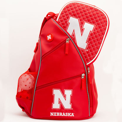 Nebraska Cornhuskers PU Leather Backpack