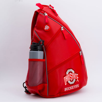 Ohio State Buckeyes PU Leather Backpack