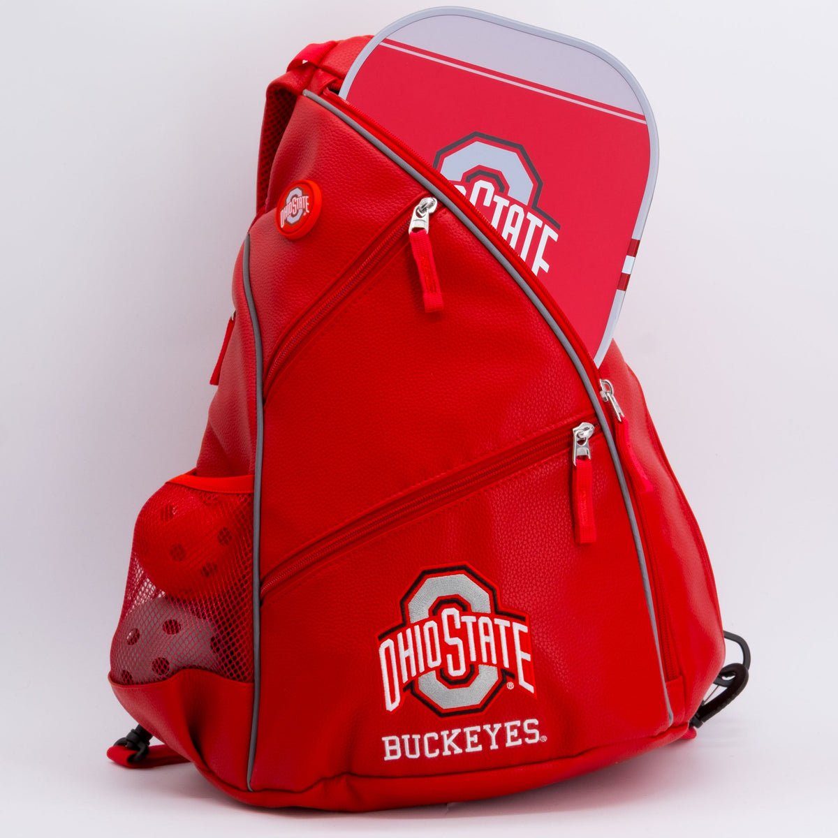 Ohio State Buckeyes PU Leather Backpack