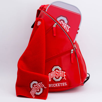 Ohio State Buckeyes PU Leather Backpack