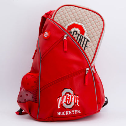 Ohio State Buckeyes PU Leather Backpack