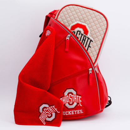 Ohio State Buckeyes PU Leather Backpack