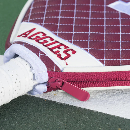 Texas A&M Aggies Premium Quilted Pickleball Paddle Cover