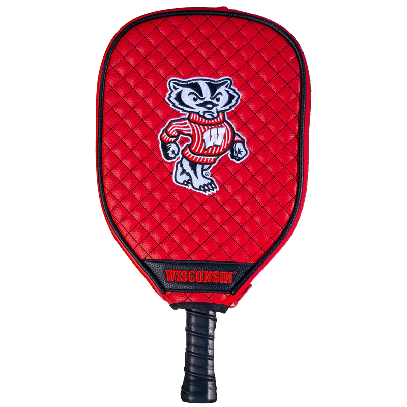Wisconsin Badgers Premium Quilted Pickleball Paddle Cover