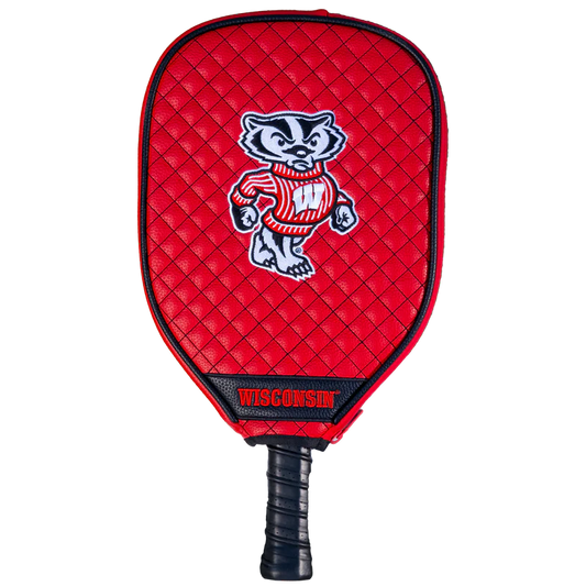 Wisconsin Badgers Premium Quilted Pickleball Paddle Cover