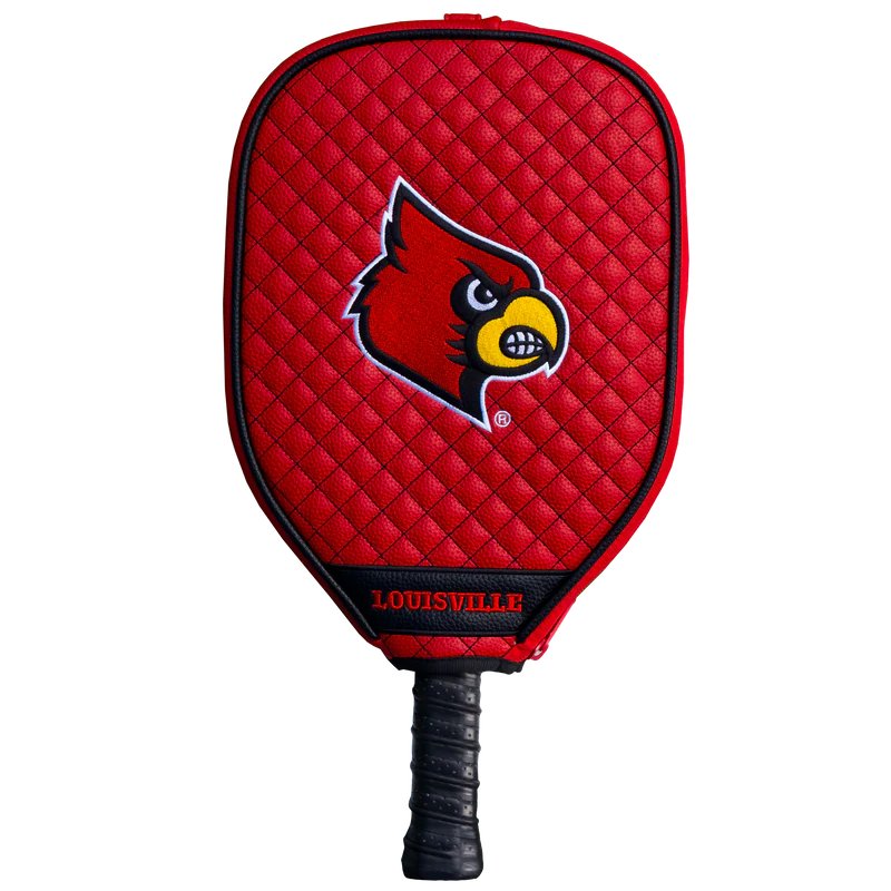 Louisville Cardinals Premium Quilted Pickleball Paddle Cover