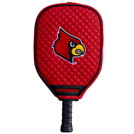 Louisville Cardinals Premium Quilted Pickleball Paddle Cover