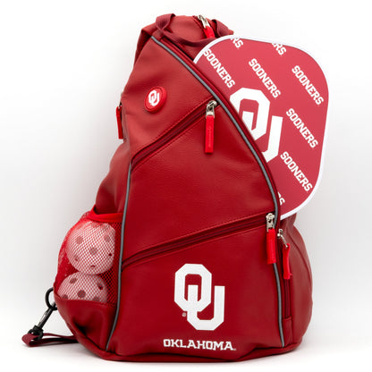 Oklahoma Sooners PU Leather Backpack