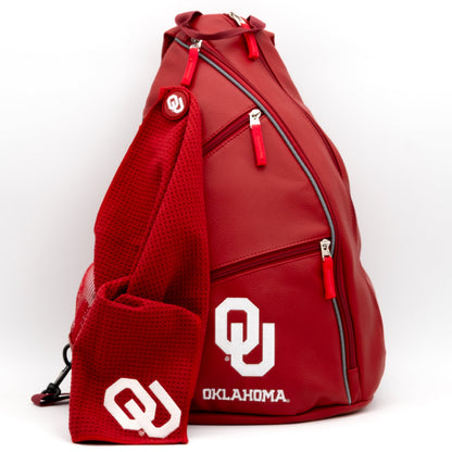 Oklahoma Sooners PU Leather Backpack