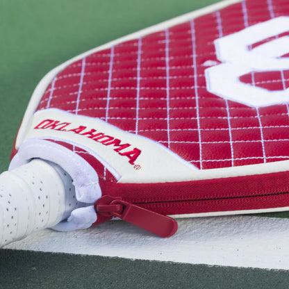 Oklahoma Sooners Premium Quilted Pickleball Paddle Cover