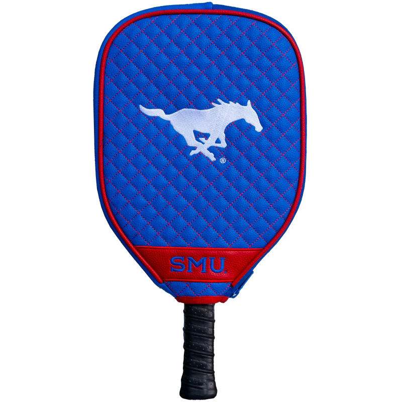 SMU Mustangs Premium Quilted Pickleball Paddle Cover