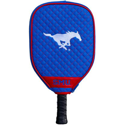 SMU Mustangs Premium Quilted Pickleball Paddle Cover
