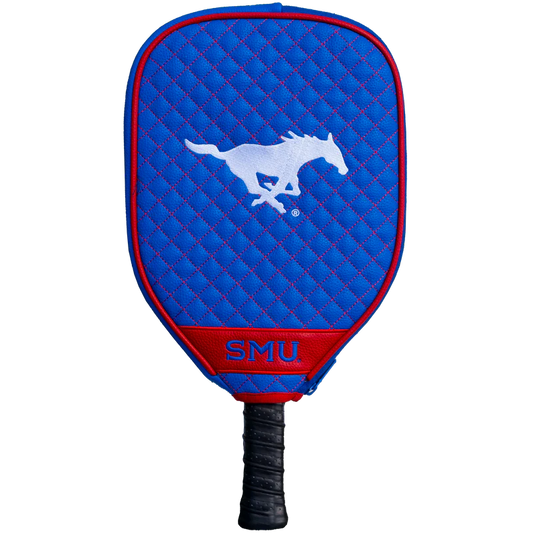 SMU Mustangs Premium Quilted Pickleball Paddle Cover