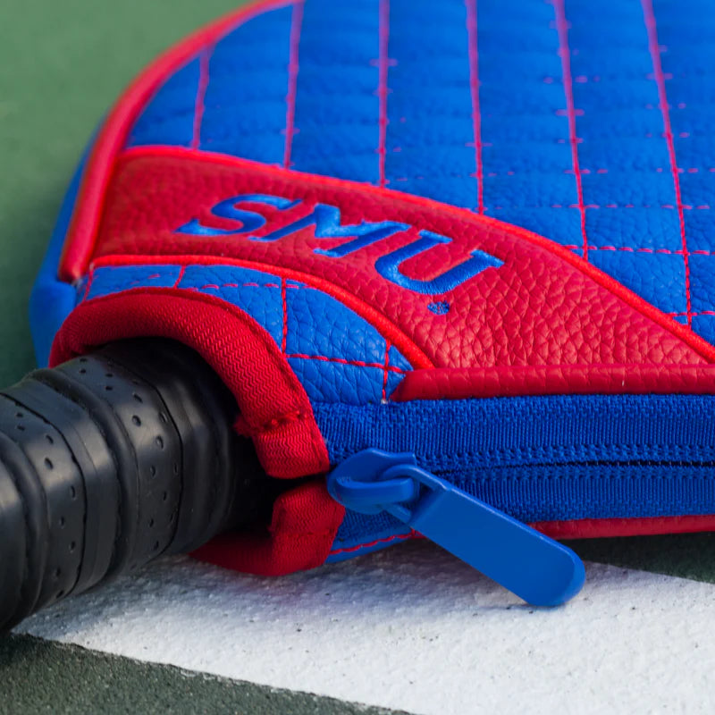 SMU Mustangs Premium Quilted Pickleball Paddle Cover
