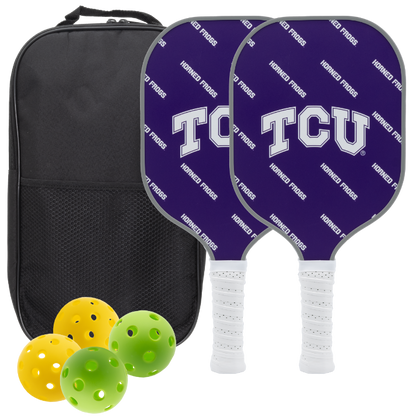 Tcu Horned Frogs Pickleball Paddle Set
