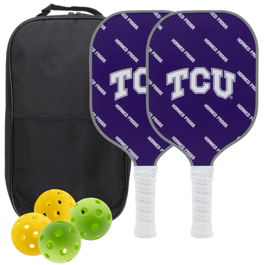 Tcu Horned Frogs Pickleball Paddle Set