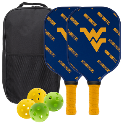West Virginia Mountaineers Pickleball Paddle Set