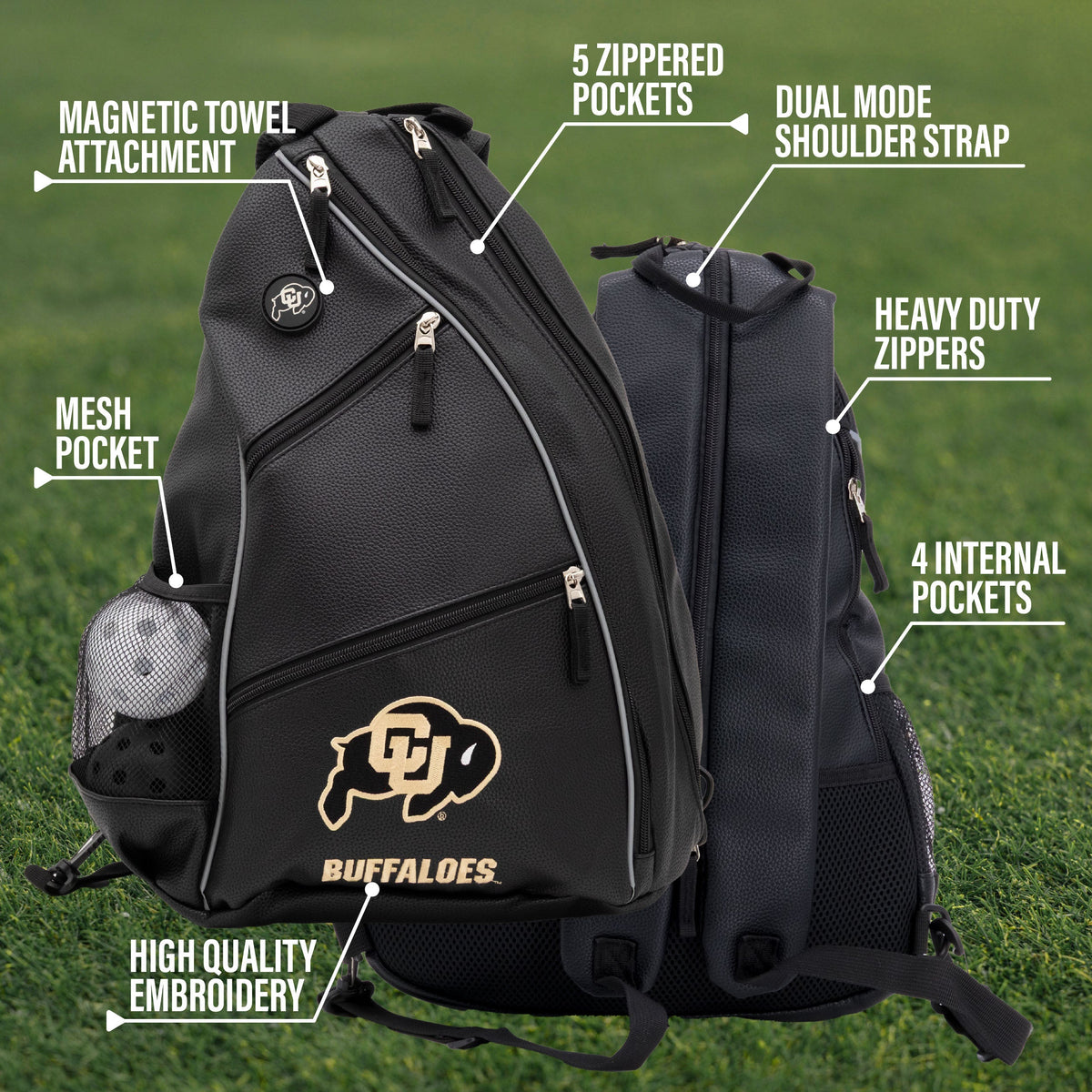 Colorado Buffaloes PU Leather Backpack