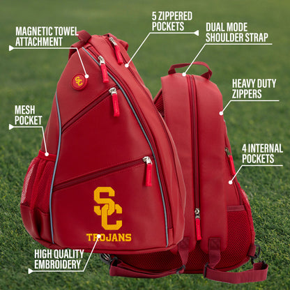 USC Trojans PU Leather Backpack