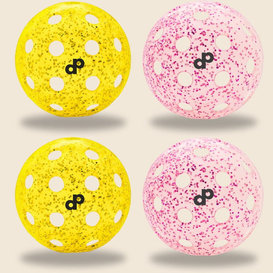 Pink & Yellow Glitter Pickleball Bundle