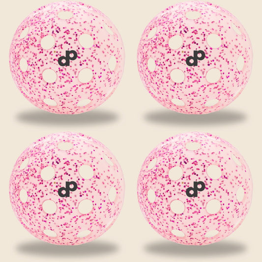 Pink Glitter Outdoor Pickleballs