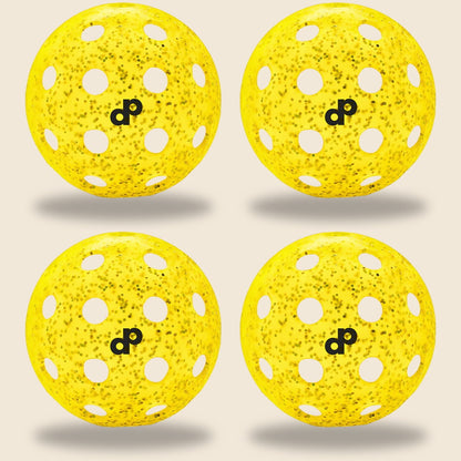 Yellow Glitter Outdoor Pickleballs