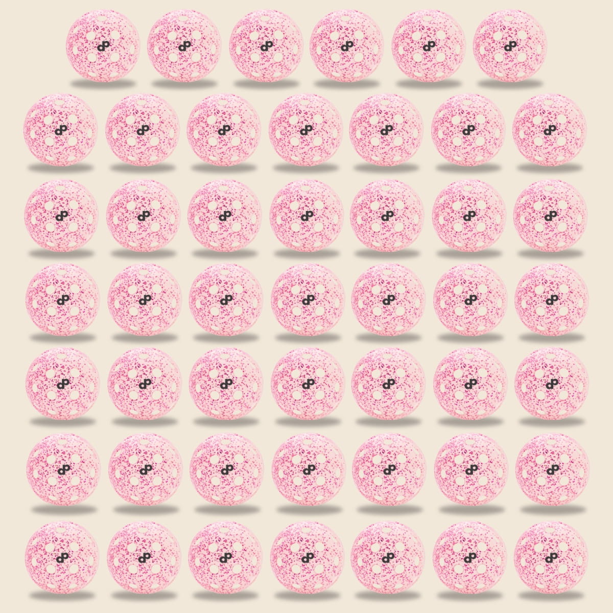 Pink Glitter Outdoor Pickleballs