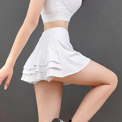 Women Golf Tennis Sports Pocket Pleated Skirt
