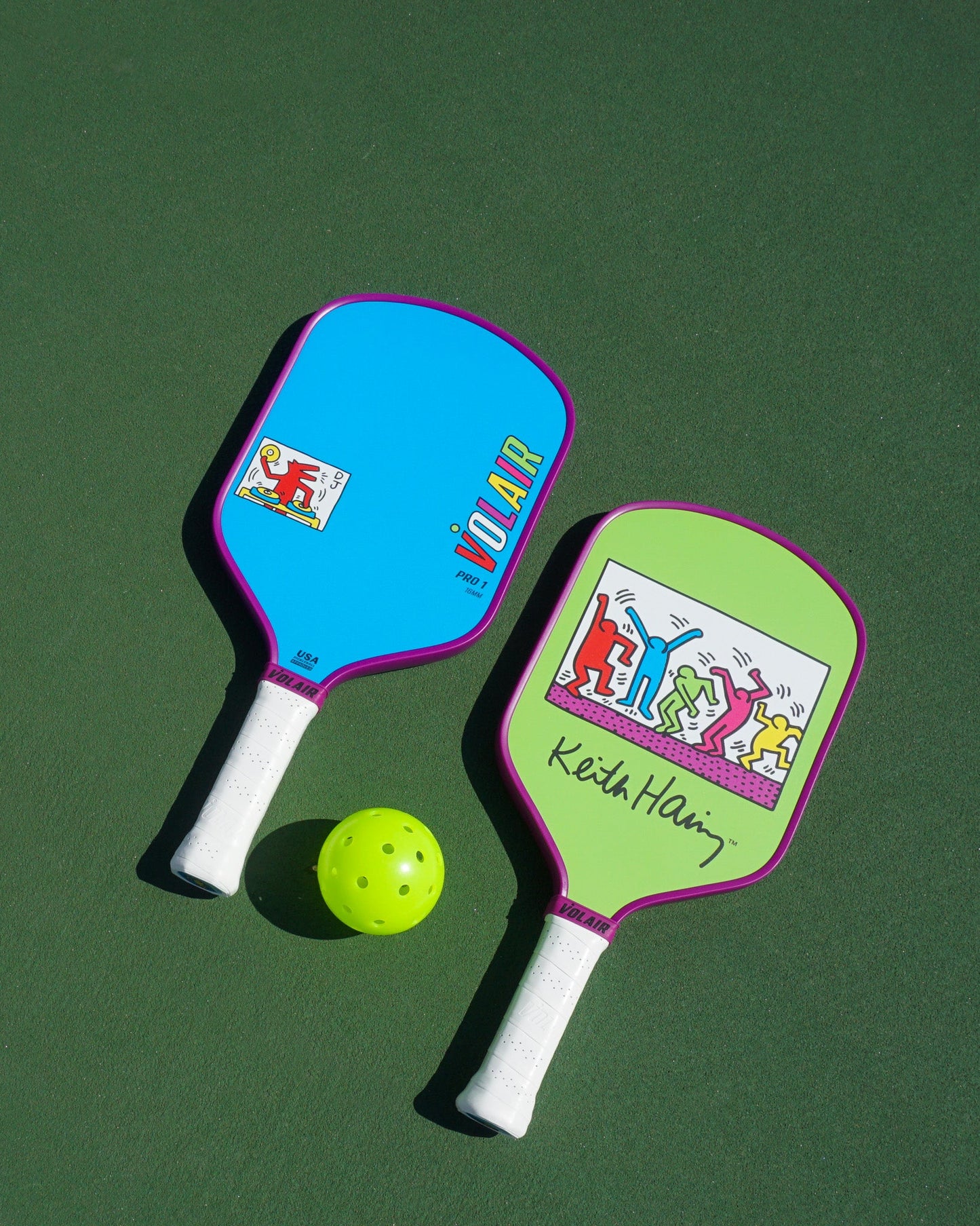 Pro 1 Pickleball Paddle 16mm: Keith Haring #4