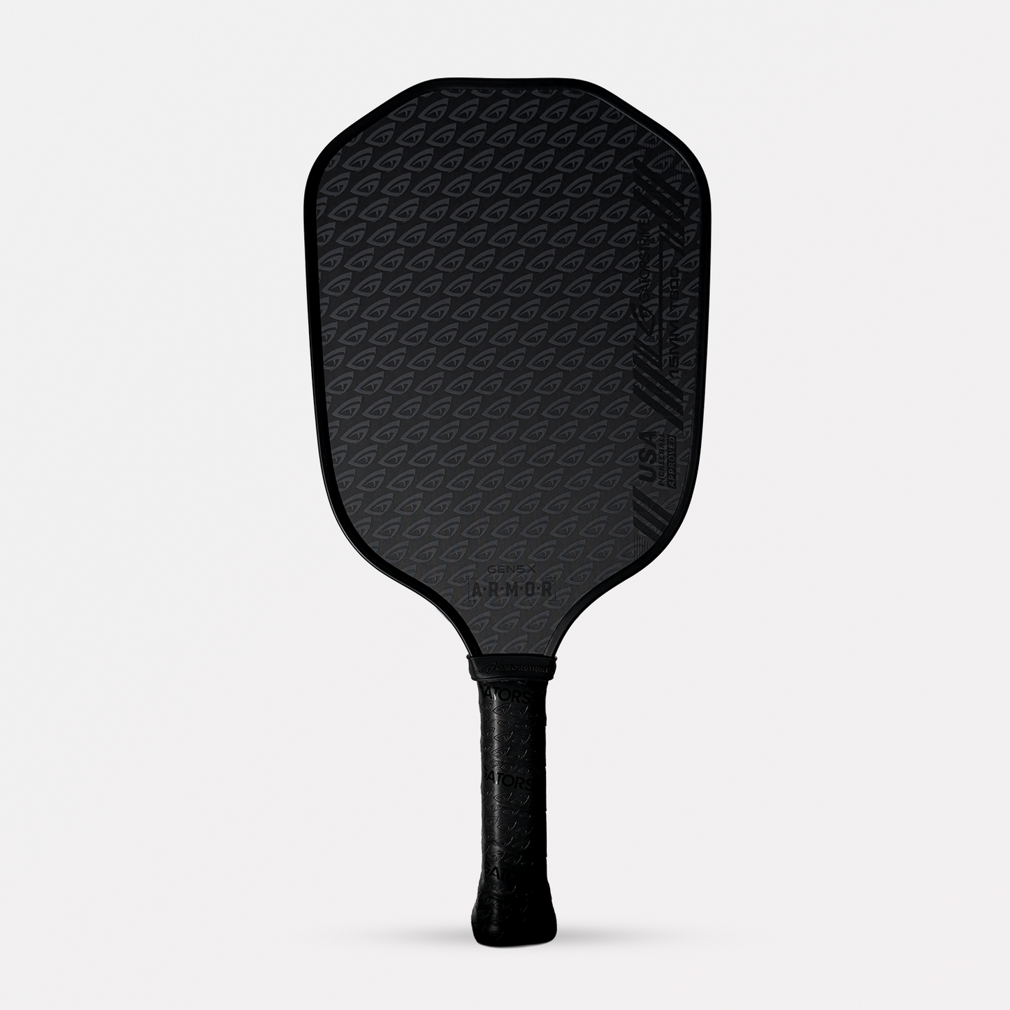 GatorStrike A.R.M.O.R Blackout — 15mm Raw Carbon Spin Pickleball Paddle