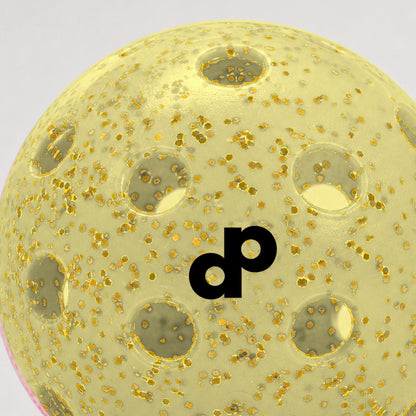 Yellow Glitter Outdoor Pickleballs
