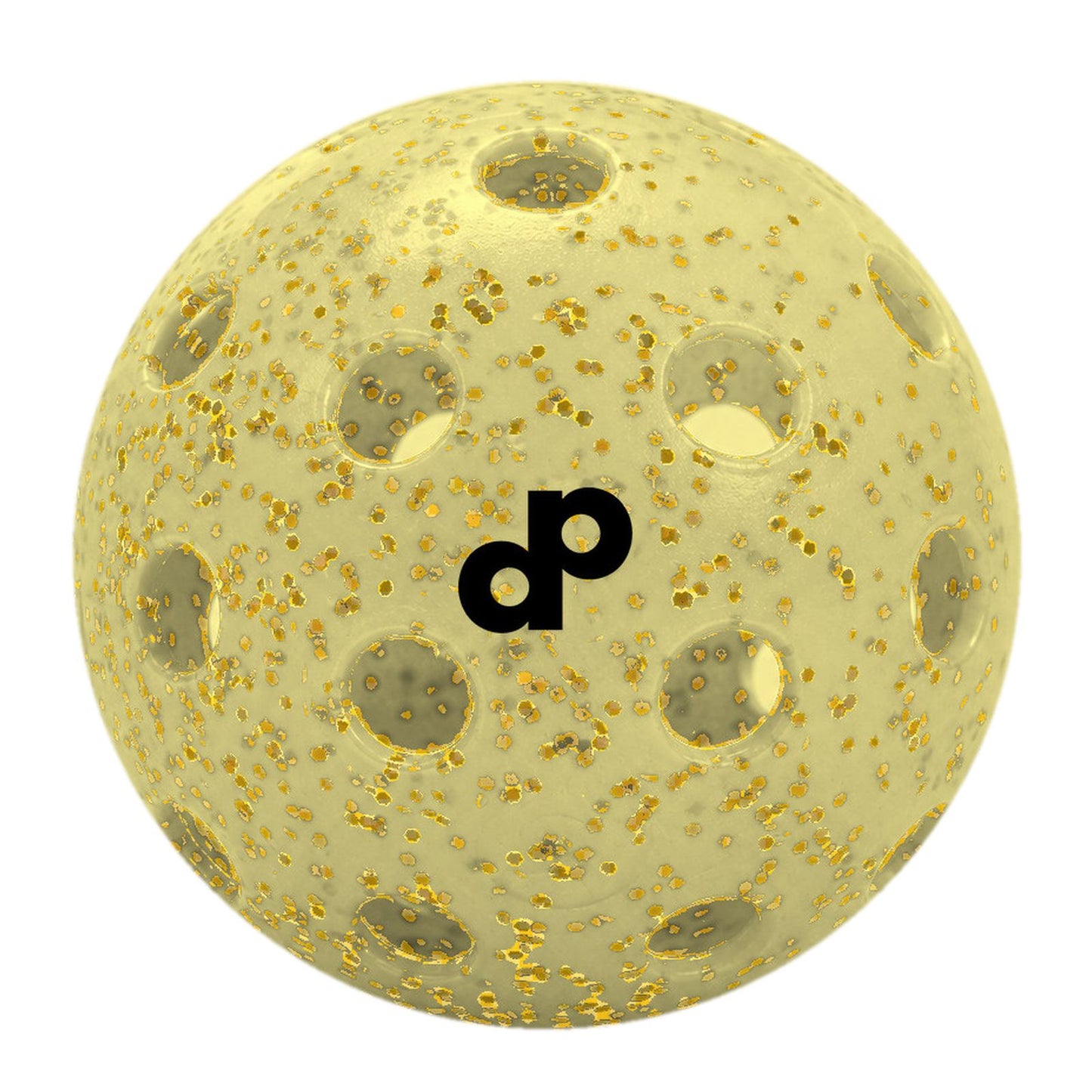 Yellow Glitter Outdoor Pickleballs