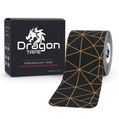 Dragon Tape Copper-Infused Kinesiology Tape – 20 Precut Strips