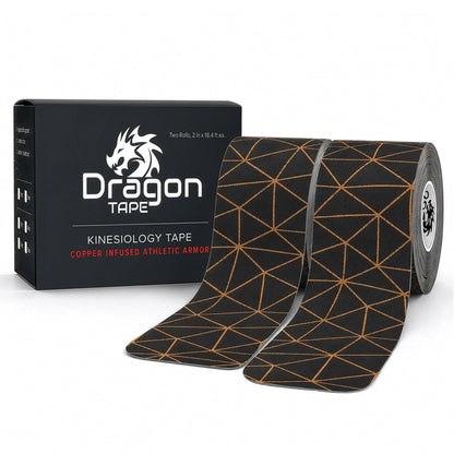 Dragon Tape Copper-Infused Kinesiology Tape – 20 Precut Strips