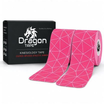 Dragon Tape Copper-Infused Kinesiology Tape – 20 Precut Strips
