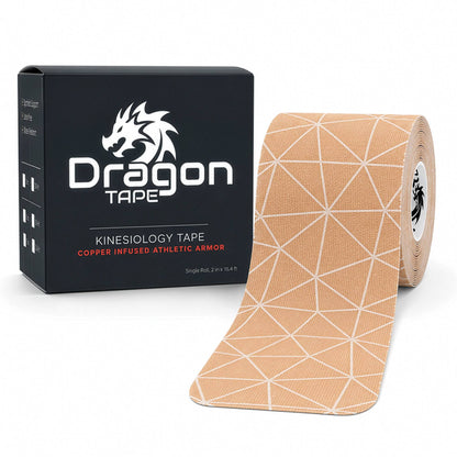 Dragon Tape Copper-Infused Kinesiology Tape – 20 Precut Strips