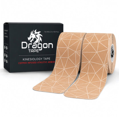 Dragon Tape Copper-Infused Kinesiology Tape – 20 Precut Strips