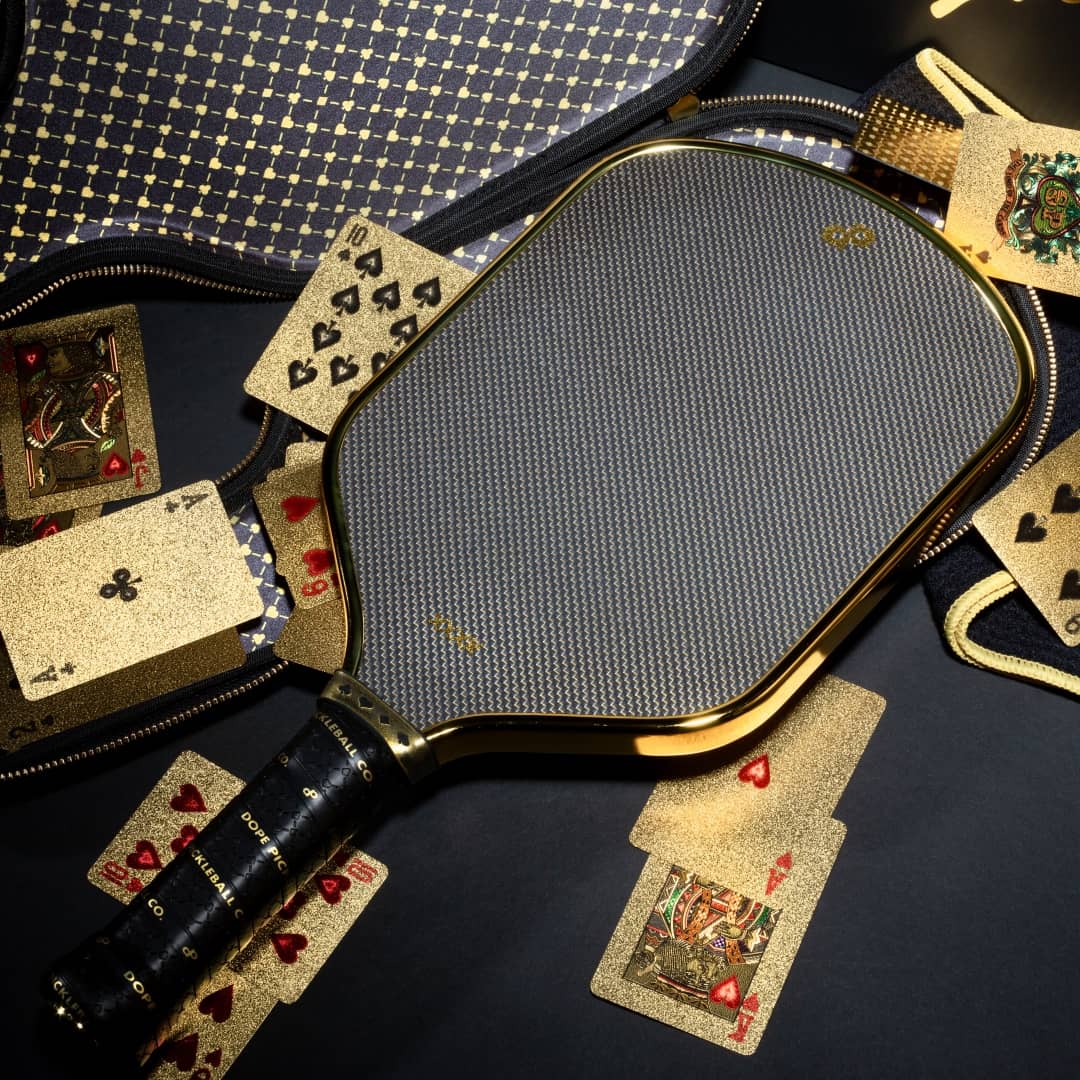 High Roller Chrome Gold Pickleball Paddle