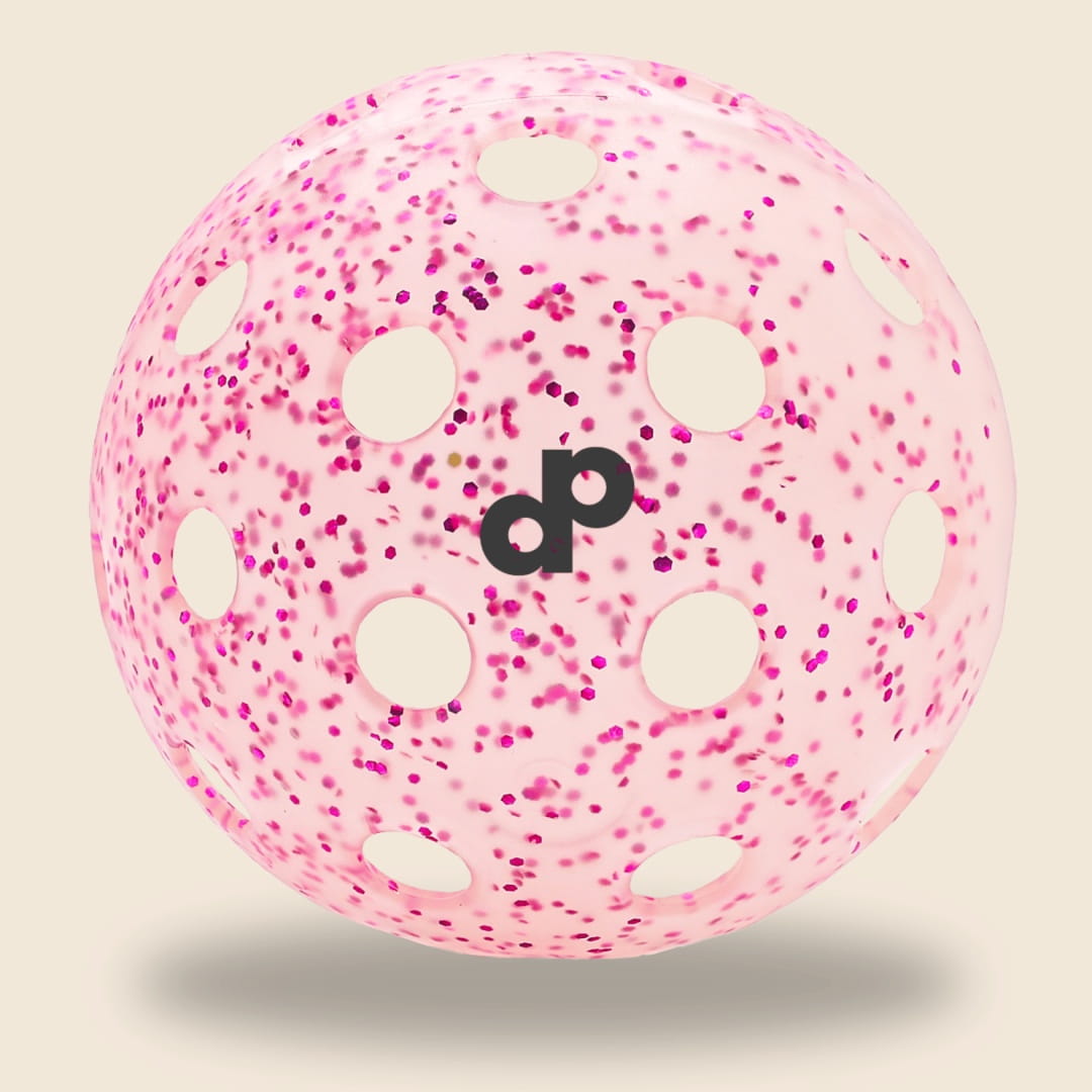 Pink Glitter Outdoor Pickleballs
