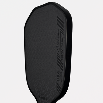 GatorStrike A.R.M.O.R Blackout — 15mm Raw Carbon Spin Pickleball Paddle